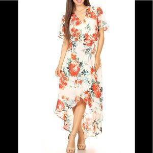 As U Wish High low floral print dress